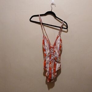 Indigo Rein Swimwear with Coral and Blue Patterns